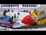 Thomas Trackmaster Accidents with Transformers Rescue Bot and Play Doh Diggin Rigs Rescues
