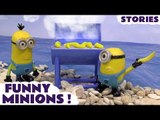 Minions Funny Pranks Thomas & Friends Play Doh Stop Motion Surprise Eggs and Toy Trains Juguetes