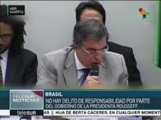 Defensa expone que no existe base legal para un juicio contra Rousseff