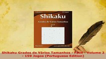 Download  Shikaku Grades de Vários Tamanhos  Fácil  Volume 2  159 Jogos Portuguese Edition Ebook