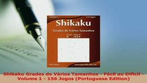PDF  Shikaku Grades de Vários Tamanhos  Fácil ao Difícil  Volume 1  156 Jogos Portuguese Read Online