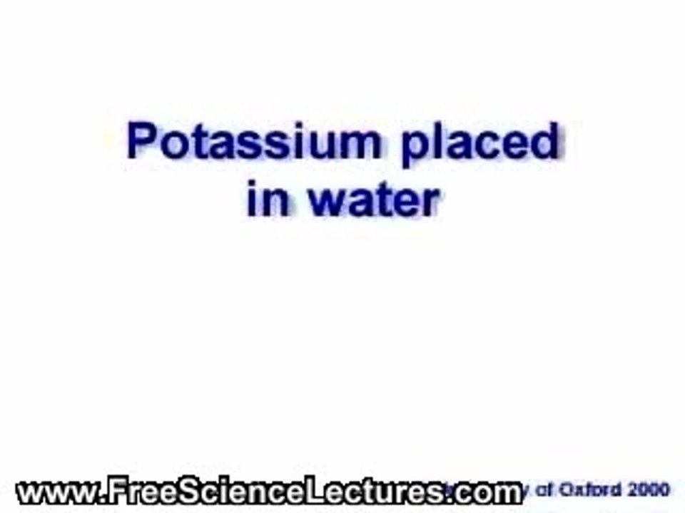Potassium Reacts with Water