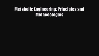 PDF Metabolic Engineering: Principles and Methodologies Free Books