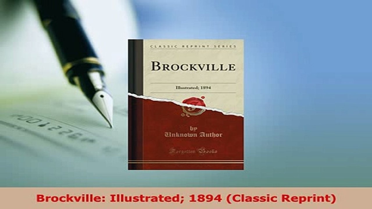 Read  Brockville Illustrated 1894 Classic Reprint Ebook Free
