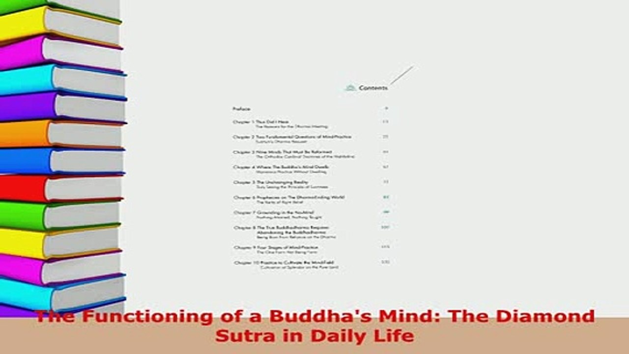 PDF  The Functioning of a Buddhas Mind The Diamond Sutra in Daily Life Free Books