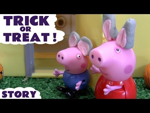 Peppa Pig Play Doh Halloween Trick Or Treat English Episode | Juguetes de Peppa Pig Plastilina