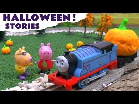 Peppa Pig and Thomas & Friends Play Doh Halloween Stories | Juguetes de Pepa y Thomas Y Sus Amigos