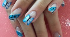 Spring Butterflies Nails Tutorial - Monarch Butterfly Nail Art Design - Popular items for butterfly nail art