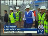 Presidente Correa inauguró la subestación eléctrica El Inga