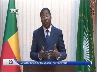 05 Avril 2016: Discours de fin de mandat du Président Boni YAYI