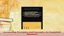 Read  Accounting Principles and Concepts An Analytical Approach Ebook Free