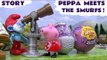 Peppa Pig Meets The Smurfs | Thomas and Friends Surprise Egg Story | Inside Out Kinder Monster High