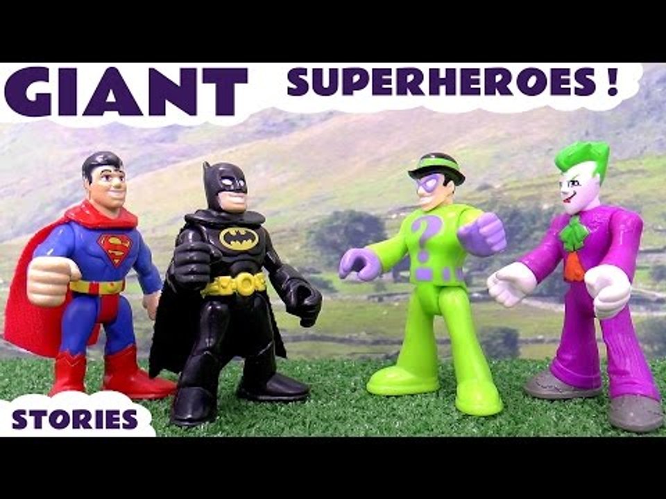 Batman Superman Superhero Thomas and Friends Play Doh Stories with Super Villains and Avengers