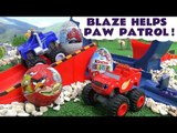 Blaze Helps Paw Patrol Race and Open Kinder Surprise Eggs | Spider-Man and Avengers Iron Man