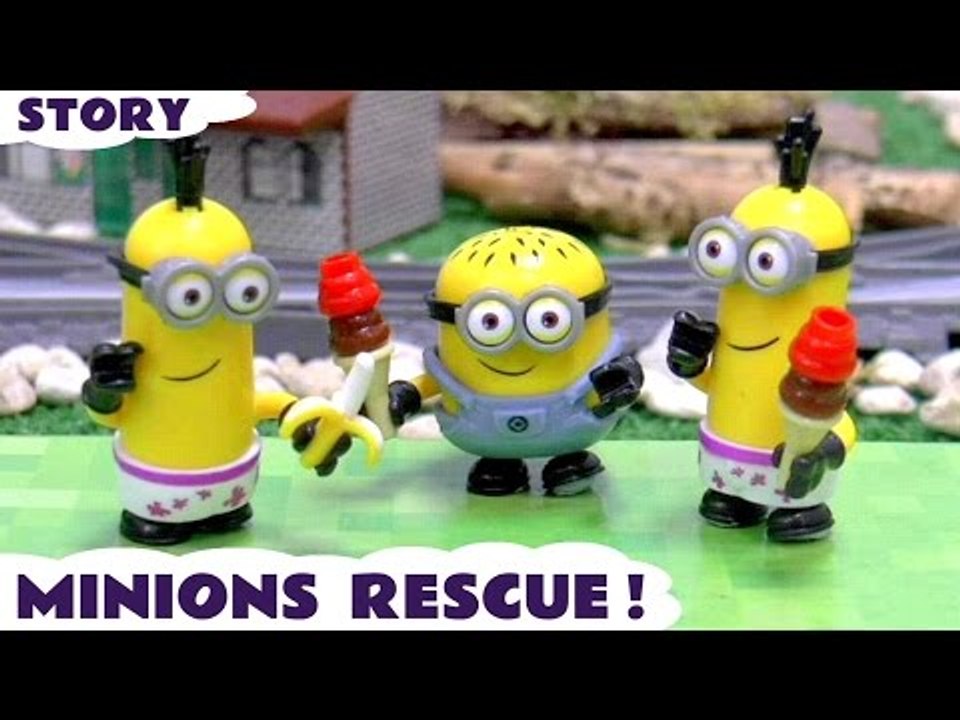 Minions Rescue by Thomas and Friends & Paw Patrol | TMNT Fishface & Dogpound | Mega Bloks