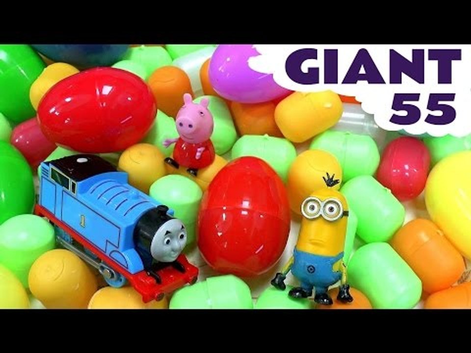 Giant Surprise Egg Peppa Pig Thomas and Friends Minions Compilation | Huevos Sorpresa