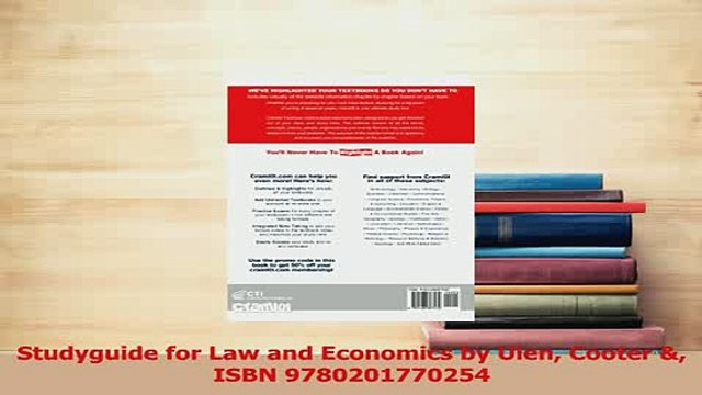 Read Studyguide for Law and Economics by Ulen Cooter ISBN 9780201770254 Ebook Free