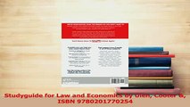 Read  Studyguide for Law and Economics by Ulen Cooter  ISBN 9780201770254 Ebook Free