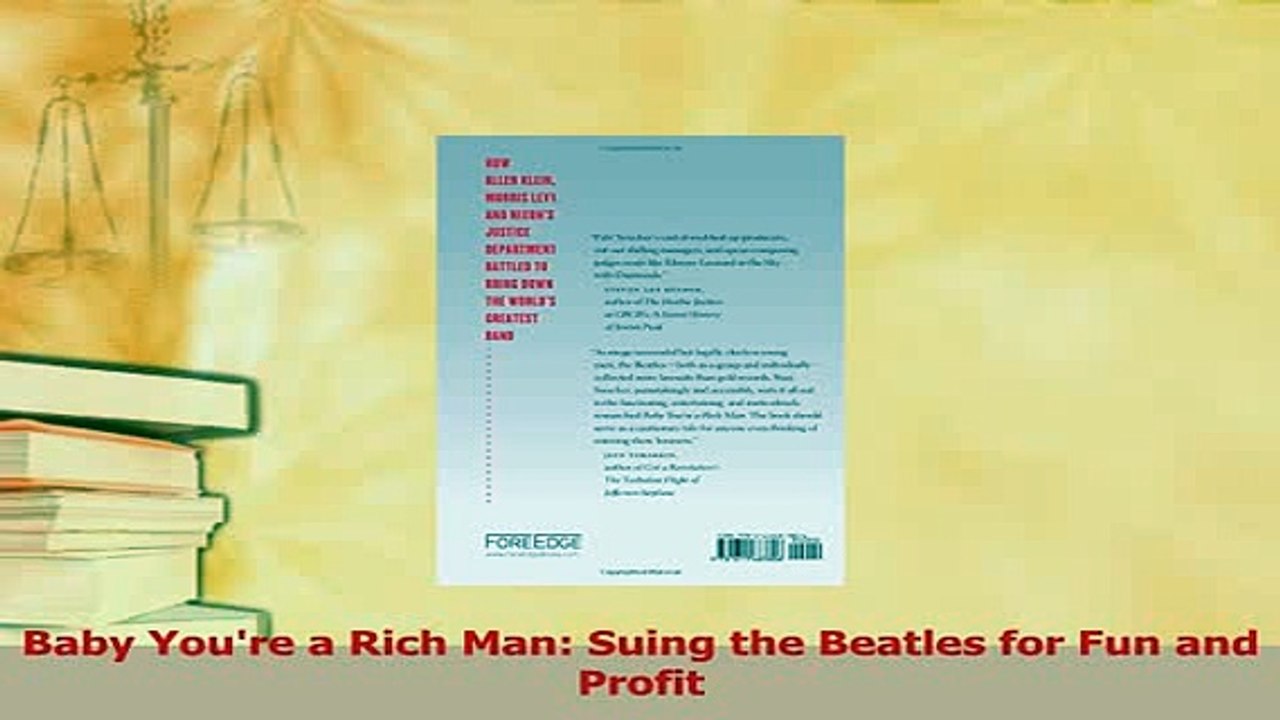 Download  Baby Youre a Rich Man Suing the Beatles for Fun and Profit Ebook Online