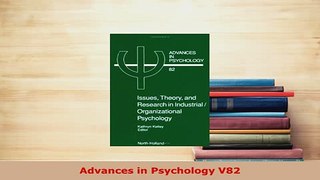Download  Advances in Psychology V82 Download Online