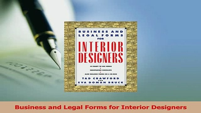 Read Business and Legal Forms for Interior Designers PDF Online
