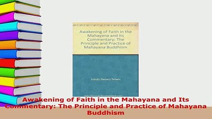 PDF  Awakening of Faith in the Mahayana and Its Commentary The Principle and Practice of Free Books