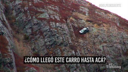 ¿Cómo llegó este carro hasta la mitad de un risco?