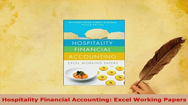 Download Hospitality Financial Accounting Excel Working Papers PDF Free