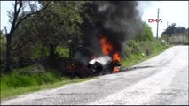 Çanakkale Lpg'li Otomobil Alev Alev Yandı