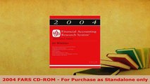 PDF  2004 FARS CDROM  For Purchase as Standalone only Download Online