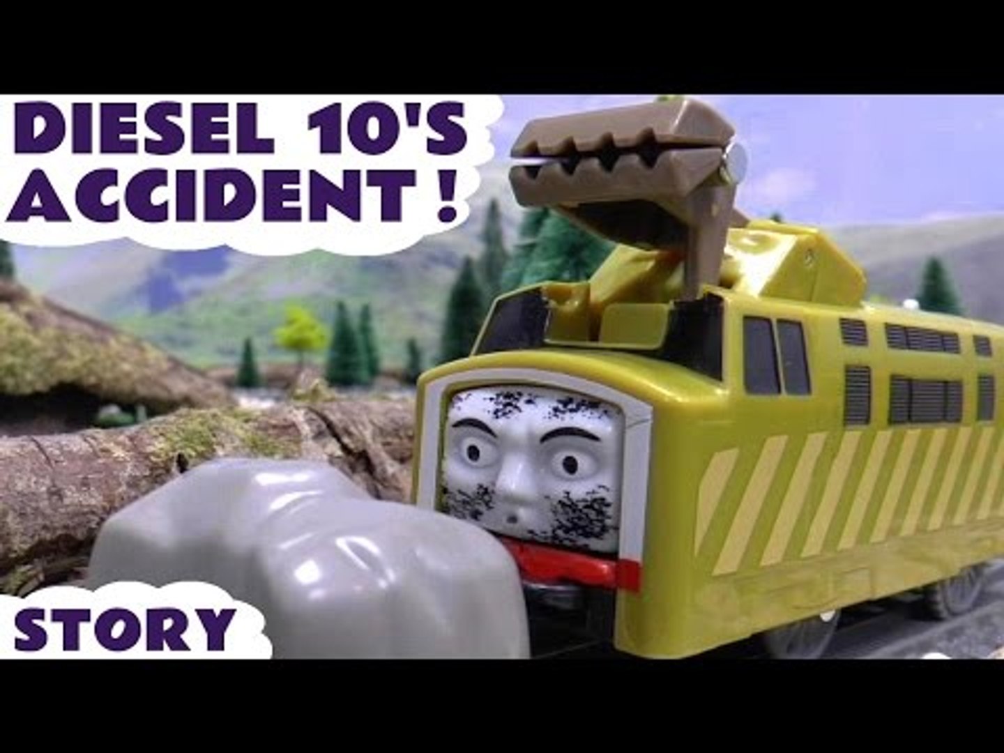 Thomas Friends Diesel 10 Crash Accident Play Doh Diggin Rigs Rescue Story Episode Thomas Train