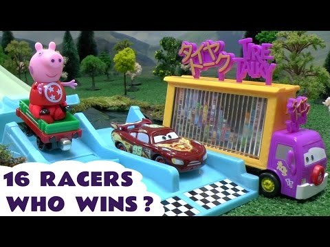 Disney Pixar Cars Neon Racers Race Thomas and Friends Peppa Pig Play Doh Spider-Man