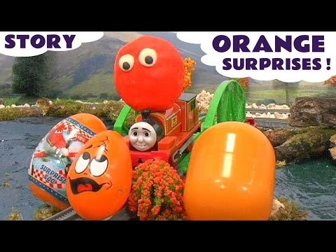 Learn Colours Surprise Eggs Play Doh Thomas and Friends Peppa Pig Cars Shopkins Pooh Orange Colors