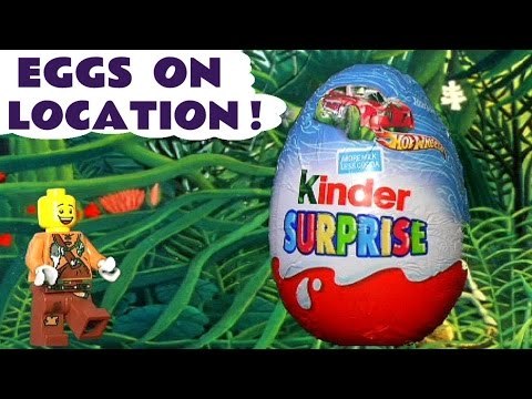 Kinder Surprise Eggs | Hot Wheels Disney Pixar Cars Star Wars Spongebob Planes All On Location