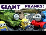 Thomas The Tank Engine Minions Funny Pranks Peppa Pig Tom Moss Toy Train Play Doh Surprise Eggs