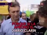 Macri se hace el distraido cuando le preguntan por el muro de Clarín