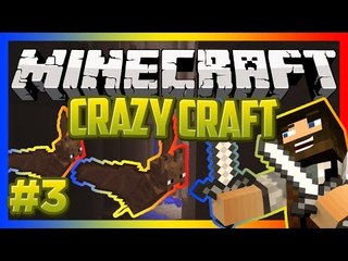 Minecraft Crazy Craft! Modded Survival (Ore Spawn Mod) Ep.3 "IM A BAT!"