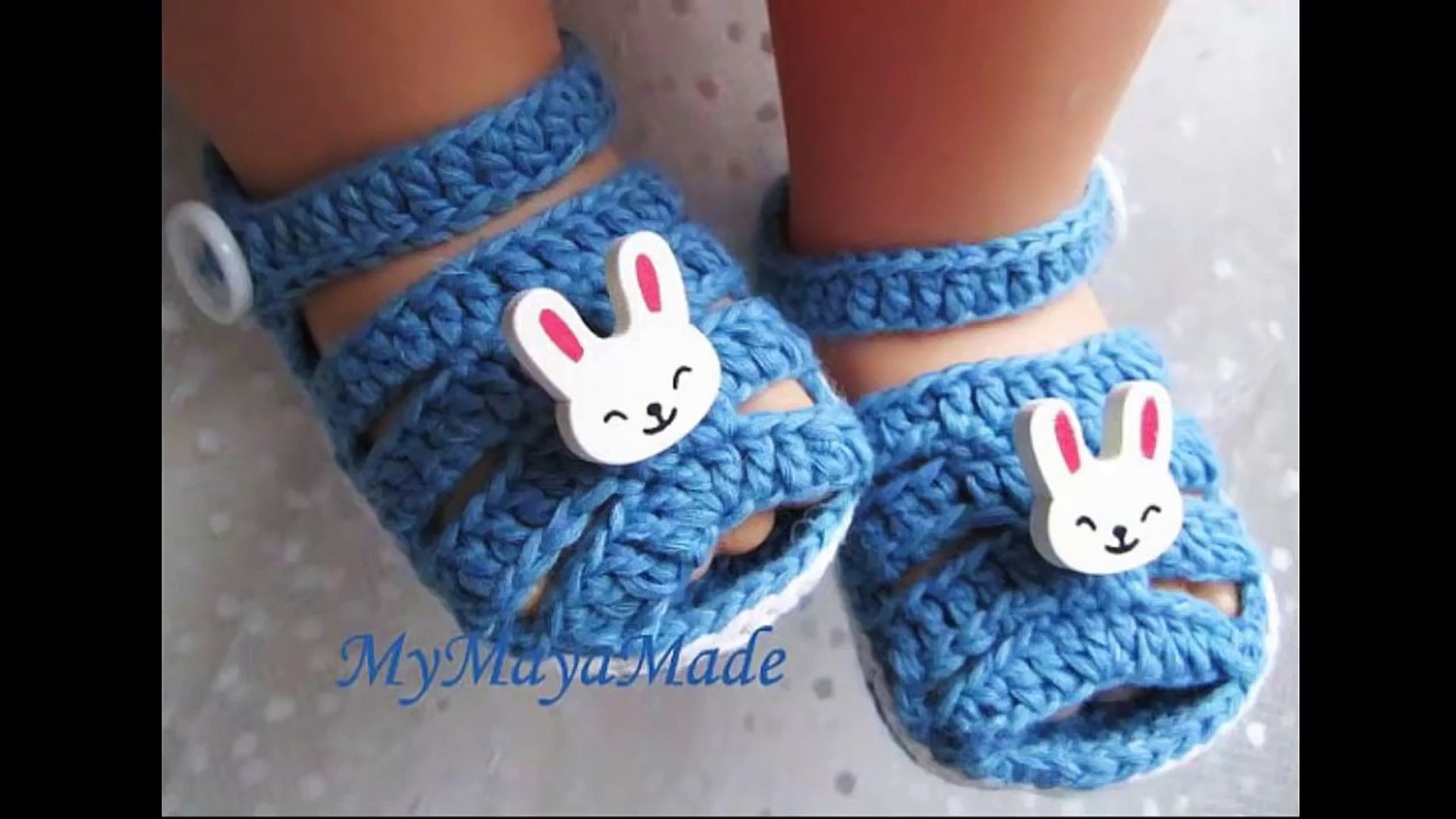 Patucos sandalias bebé ganchillo. Crochet baby sandals. Booties | Galicraft  - video Dailymotion