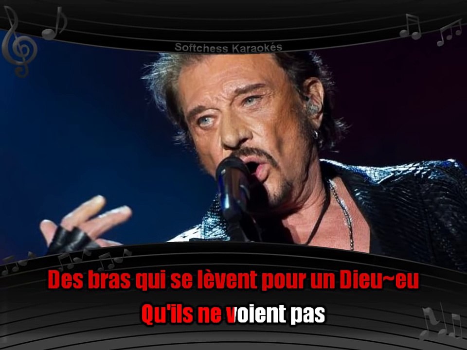 Johnny Hallyday Vivre pour le meilleur (karaoké réalisé par Softchess)