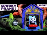 Thomas and Friends Spooky Prank Tom Moss Play Doh Dinosaur Footprints Thomas Train Set
