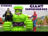 Giant Superheroes Video - Avengers Hulk Minions Batman Cars Thomas and Friends Spider-Man TMNT