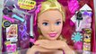 Barbie Color, Cut, & Curl Deluxe Styling Head Makeover with Hair Extensions, Makeup, and N