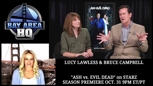 Hilarious Ash vs. Evil Dead Interview with Bruce Campbell & Lucy Lawless!