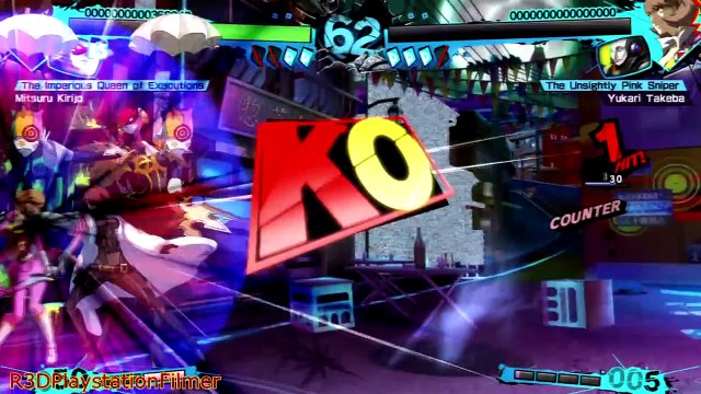 Persona 4 Arena Ultimax Arcade Mode - Match #6: Mitsuru Kirijo Vs. Yukari Takeba {English, HD}