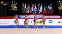 Group Finals Belarus 6 Clubs 2 Hoops Rhythmic Gymnastics World Cup 2016 Lisbon