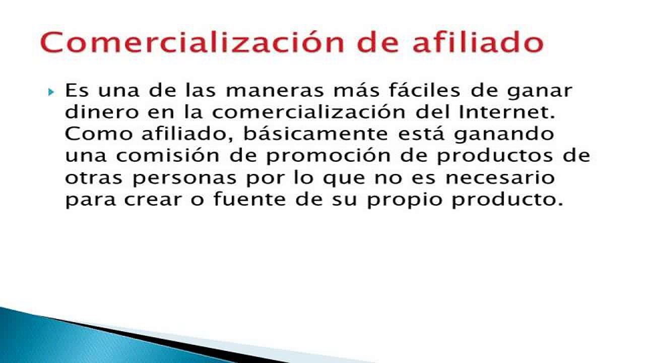 Comercialización de afiliado
