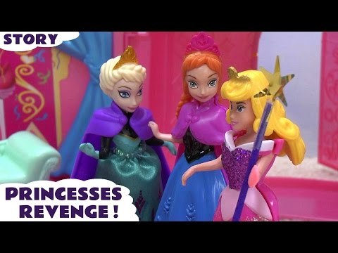 Disney Princesses Revenge ! Play Doh Princess Story Frozen Elsa Thomas and Friends Cookie Monster