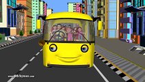 The Wheels on the Bus go round and round | 3D Nursery Rhymes | English Nursery Rhymes | Nursery Rhymes for Kids