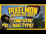 Pixelmon Server (Minecraft Pokemon Mod) Pokeballers Lets Play Season 2 Ep.10 2nd Gym! Bug Type!