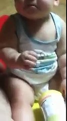 Funny Father make fun of his Babe